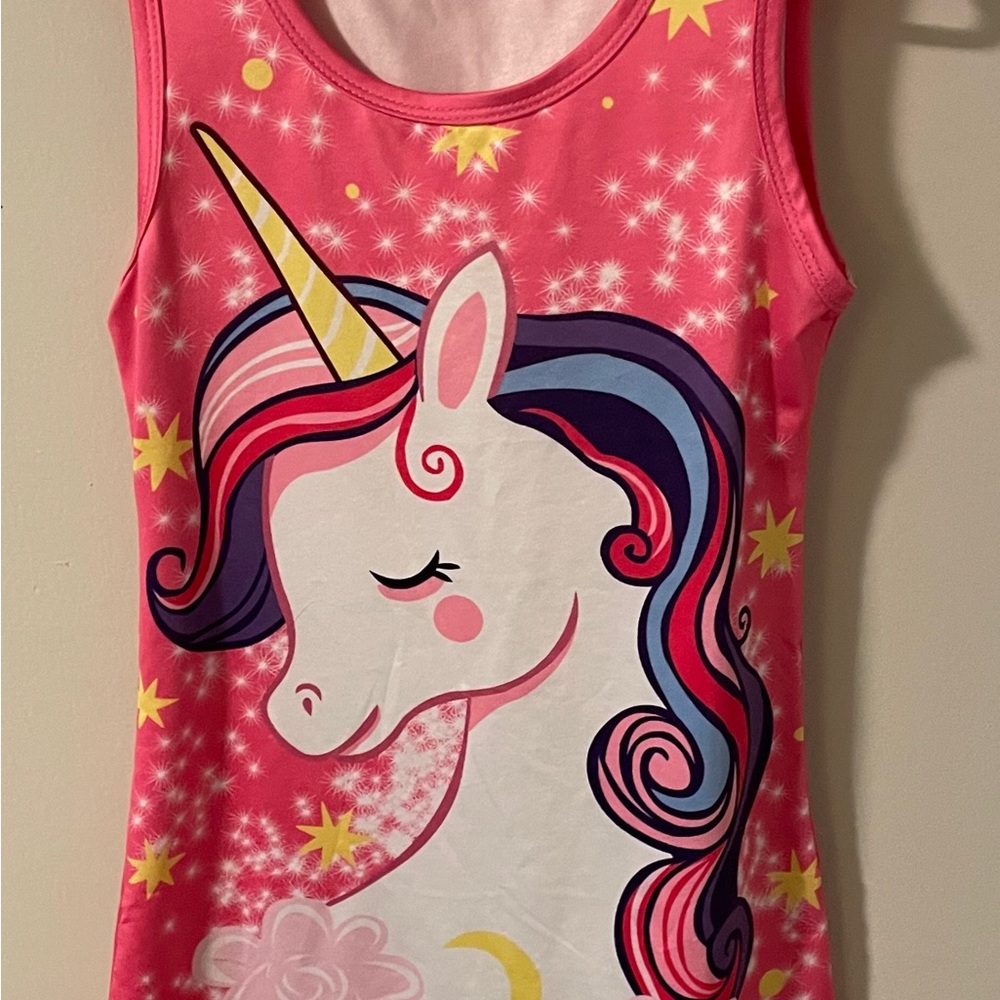 Unicorn Magic Pink Girls Tank Dress